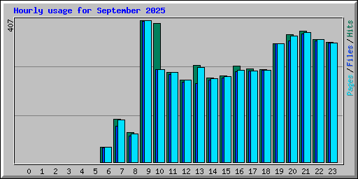 Hourly usage for September 2025