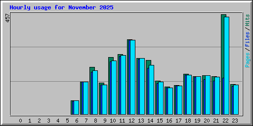 Hourly usage for November 2025